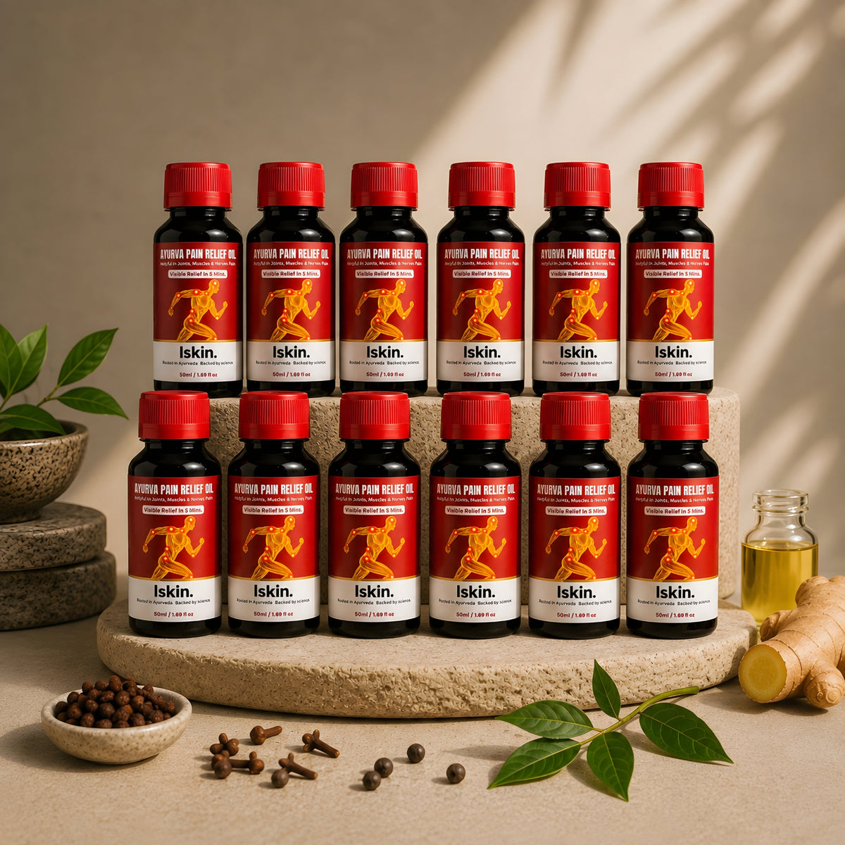 lskin. Ayurva Pain Relief Oil
Rooted in Ayurveda. Backed by science.