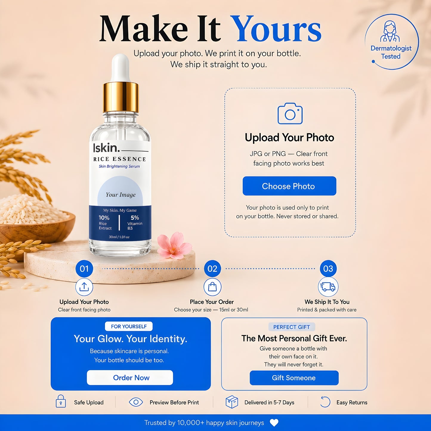 lskin. Rice Essence Skin Brightening Serum for Him
